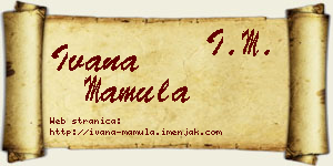 Ivana Mamula vizit kartica